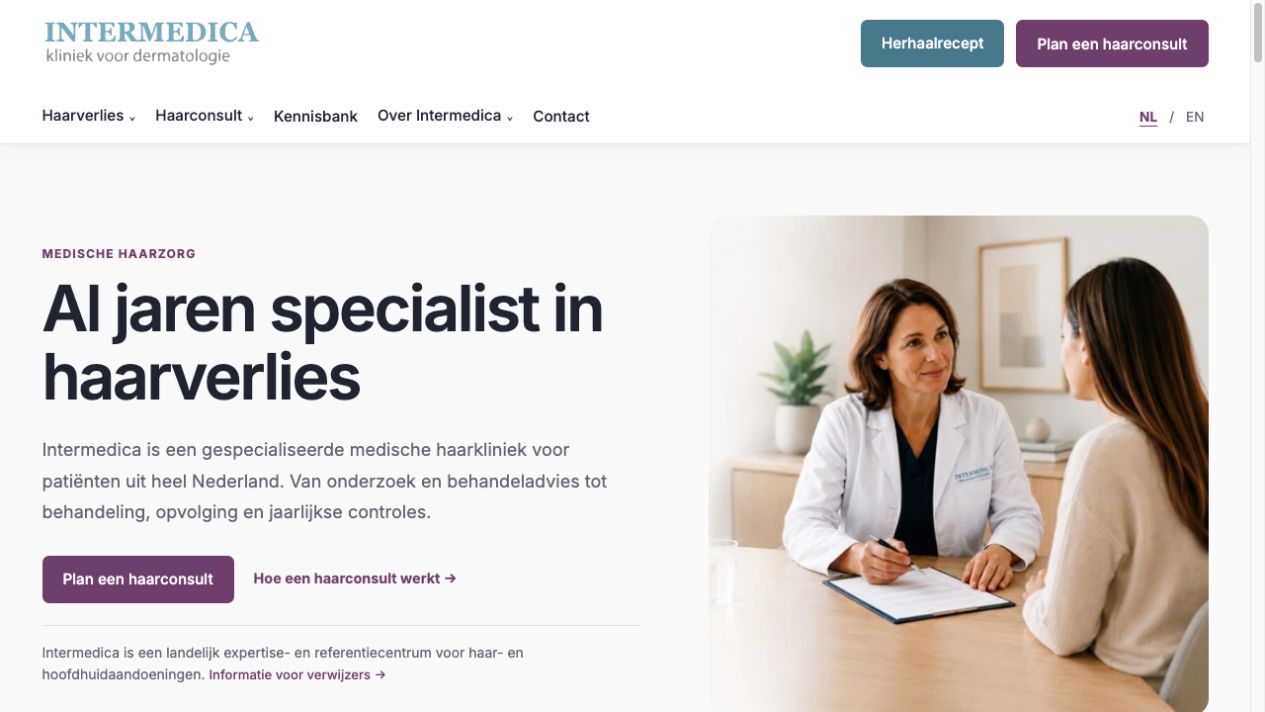 La web de Intermedica renovada por FaRbrix